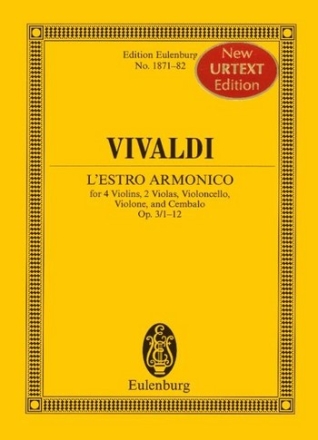 L'estro armonico op.3,1-12 fr Streichorchester Studienpartitur