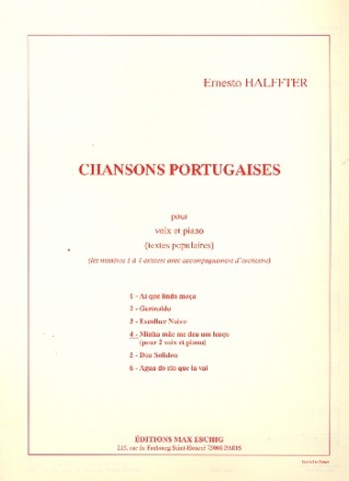 Minha mae me deu um lenco pour 2 voix et piano