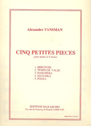 5 petites pieces  pour piano 4 mains