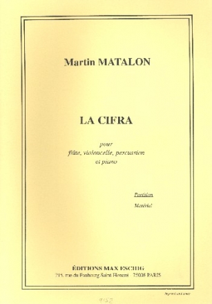 La Cifra pour flute, violoncelle, percussion et piano partition