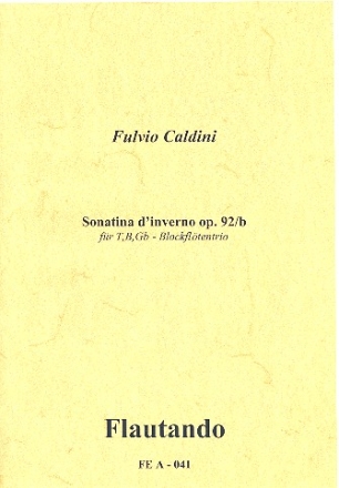 Sonatina d'inverno op.92b fr 3 Blockflten (TB Gb) Partitur und Stimmen