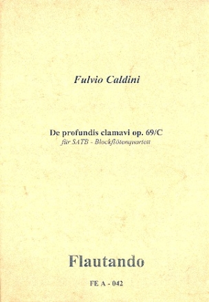 De profundis clamavi op.69c fr 4 Blockflten (SATB) Partitur und Stimmen
