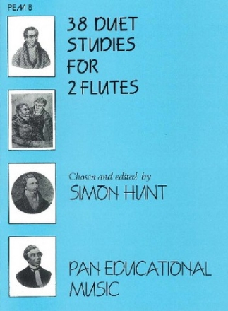 38 DUET STUDIES FOR 2 FLUTES HUNT, SIMON, ED.