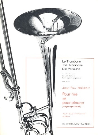 POUR RIRE ET POUR PLEURER POUR 1 OU 2 TROMBONES ET PIANO DOUAY, J., ED.