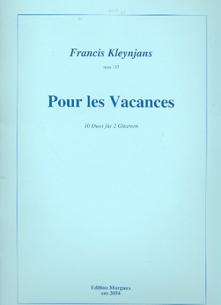 Pour les vacances op.115 - 10 Duos fr 2 Gitarren