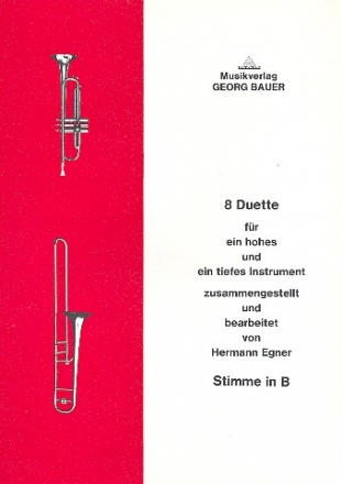 8 Duette fr ein hohes und ein tiefes Instrument Stimme in B