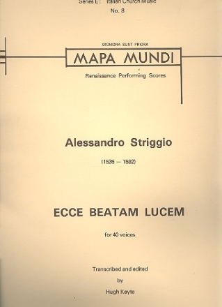 Ecce beatam lucem for 40 voices (mixed chorus) score