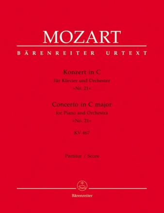 Konzert C-Dur Nr.21 KV467 fr Klavier und Orchester Partitur