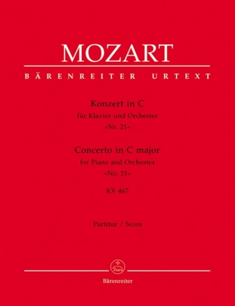 Konzert C-Dur Nr.21 KV467 fr Klavier und Orchester Partitur