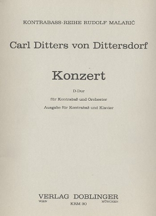 Konzert D-Dur fr Kontraba und Orchester fr Kontraba und Klavier