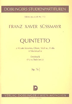 Quintett fr Flte, Oboe, Violine, Viola und Violoncello Studienpartitur