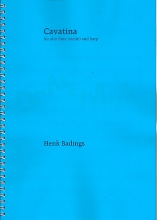 Cavatina für Altflöte (Violine) und Harfe Partitur und Stimme(n)