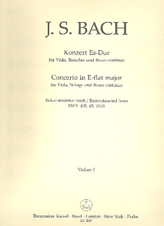 Konzert Es-Dur fr Vola, Streicher und Bc Violine 1