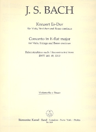 Konzert Es-Dur fr Viola, Streicher und Bc Cello / Ba