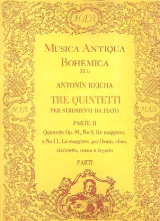2 Quintette aus op.91 fr Flte, Oboe, Klarinette, Horn und Fagott Stimmen