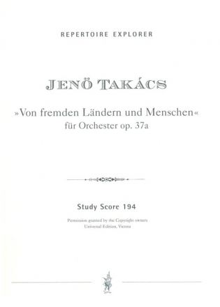 Von fremden Lndern und Menschen op.37a fr Orchester Studienpartitur