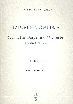 Musik fr Geige und Orvchester in einem Satz Studienpartitur