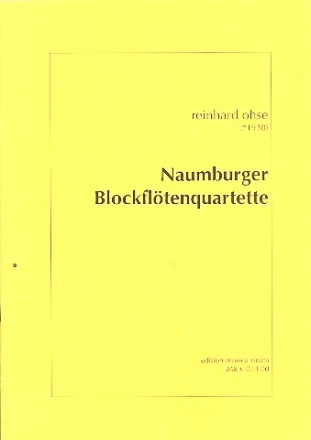 Naumburger Blockfltenquartette op.159 fr 4 Blockflten (SATB) Partitur und Stimmen