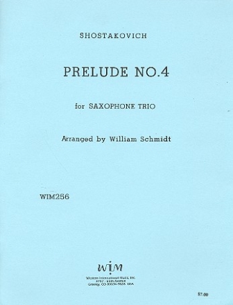 Prelude no.4 for 3 saxophones (SAB) score and parts