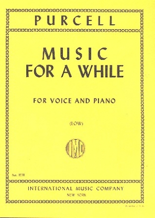 Music for a While for low voice and piano