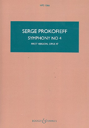 Sinfonie Nr.4 op.47 (1. Fassung) fr Orchester Studienpartitur