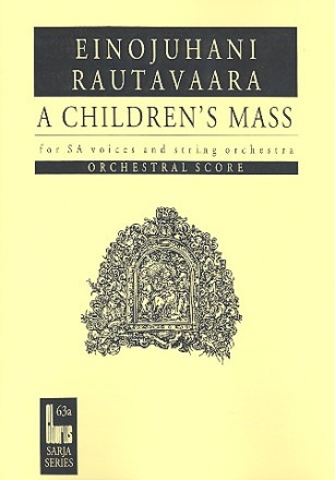 Lapsimessu - A children's mass op.71 for children's voices and string orchestra score