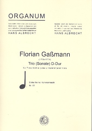 Triosonate D-Dur fr Flte, Violine und Viola Partitur und Stimmen