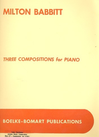 3 Compositions  for piano