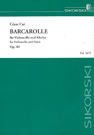 Barcarolle op.81 fr Violoncello und Klavier