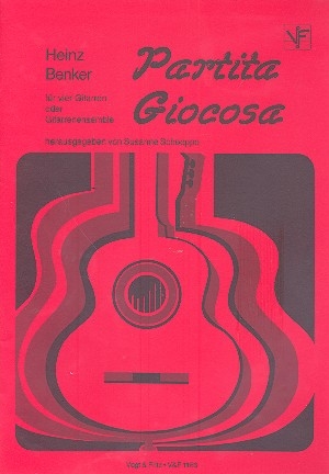 Partita giocosa fr 4 Gitarren Partitur und Stimmen