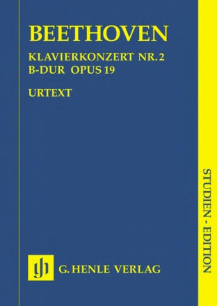 Konzert B-Dur Nr.2 op.19  und Rondo B-Dur op.19 fr Klavier und Orchester Studienpartitur