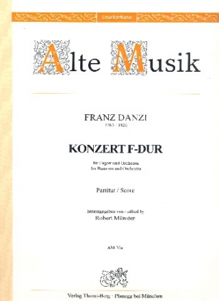 Konzert F-Dur fr Fagott und Orchester Partitur
