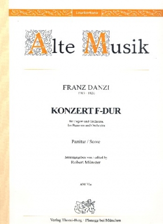 Konzert F-Dur fr Fagott und Orchester Partitur