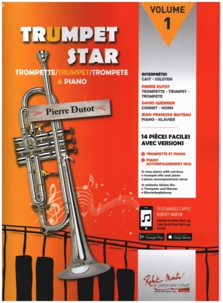 Trumpet Star vol.1 (+Online Audio) 14 pices faciles pour trompette et piano