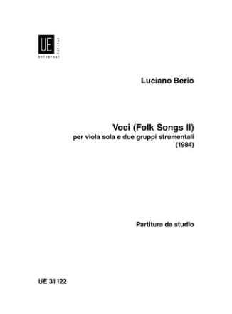 VOCI FUER VIOLA SOL UND 2 INSTRUMENTENGRUPPEN STUDIENPARTITUR