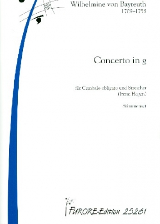Concerto g-Moll fr Cembalo obligato und Streicher Stimmenset