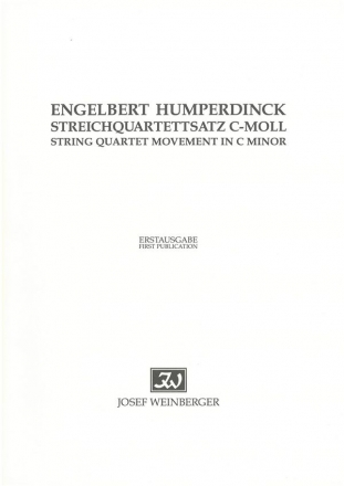 Streichquartettsatz c-Moll fr 2 Violinen, Viola und Violoncello Partitur und Stimmen