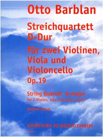 Streichquartett D-Dur op.19 fr 2 Violinen, Viola und Violoncello Partitur