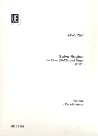 Salve Regina fr gem Chor und Orgel Partitur (= Orgelstimme)