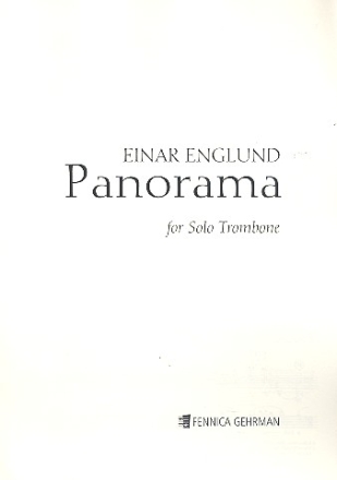 Panorama for solo trombone