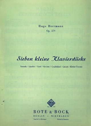 7 kleine Klavierstcke op.57b