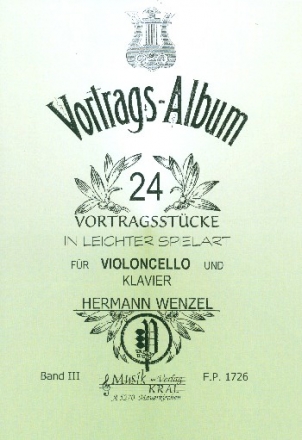 24 Salon- und Vortragsstücke Band 3 für Violoncello und Klavier