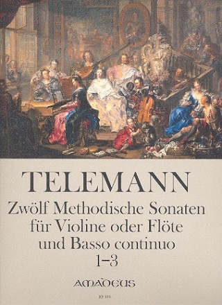 12 methodische Sonaten Band 1 (Nr.1-3) fr Violine (Flte) und Bc