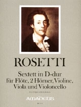 Sextett D-Dur fr Flte, 2 Hrner, Violine, Viola und Violoncello Partitur und Stimmen