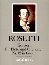 Konzert G-Dur Nr.12 fr Flte und Orchester fr Flte und Klavier