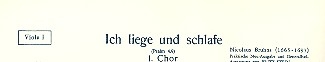 Ich liege und schlafe fr gem Chor und Orchester Viola 1