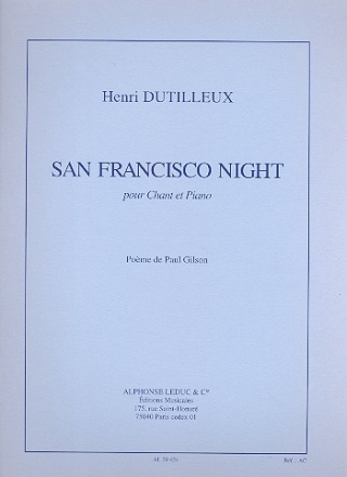San Francisco Night pour chant et piano