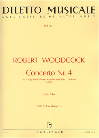 Concerto Nr.4 fr 2 Sopranblockflten, Streicher und Bc,  Partitur und Stimmen