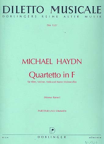 Quartett F-Dur fr Flte und Streichtrio Partitur und Stimmen