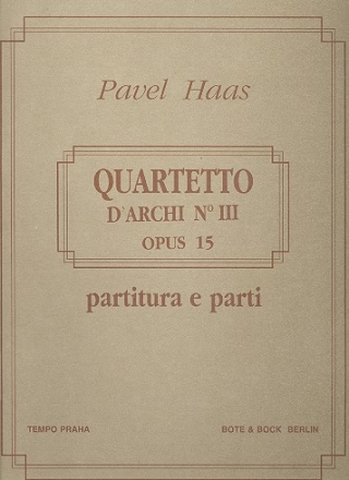 Streichquartett Nr.3 op.15 (1937-38)  Partitur und Stimmen